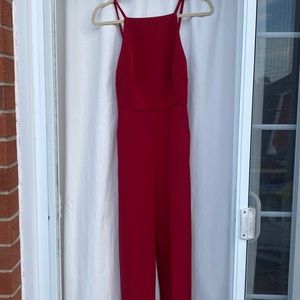 Simons Iconé Red Jumpsuit size xxs. Fits more like S with stretchy material.